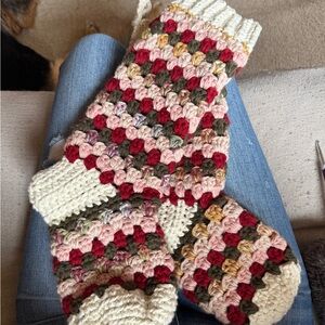 Handmade Multicolor Crochet Holiday Stockings